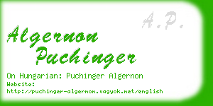 algernon puchinger business card
